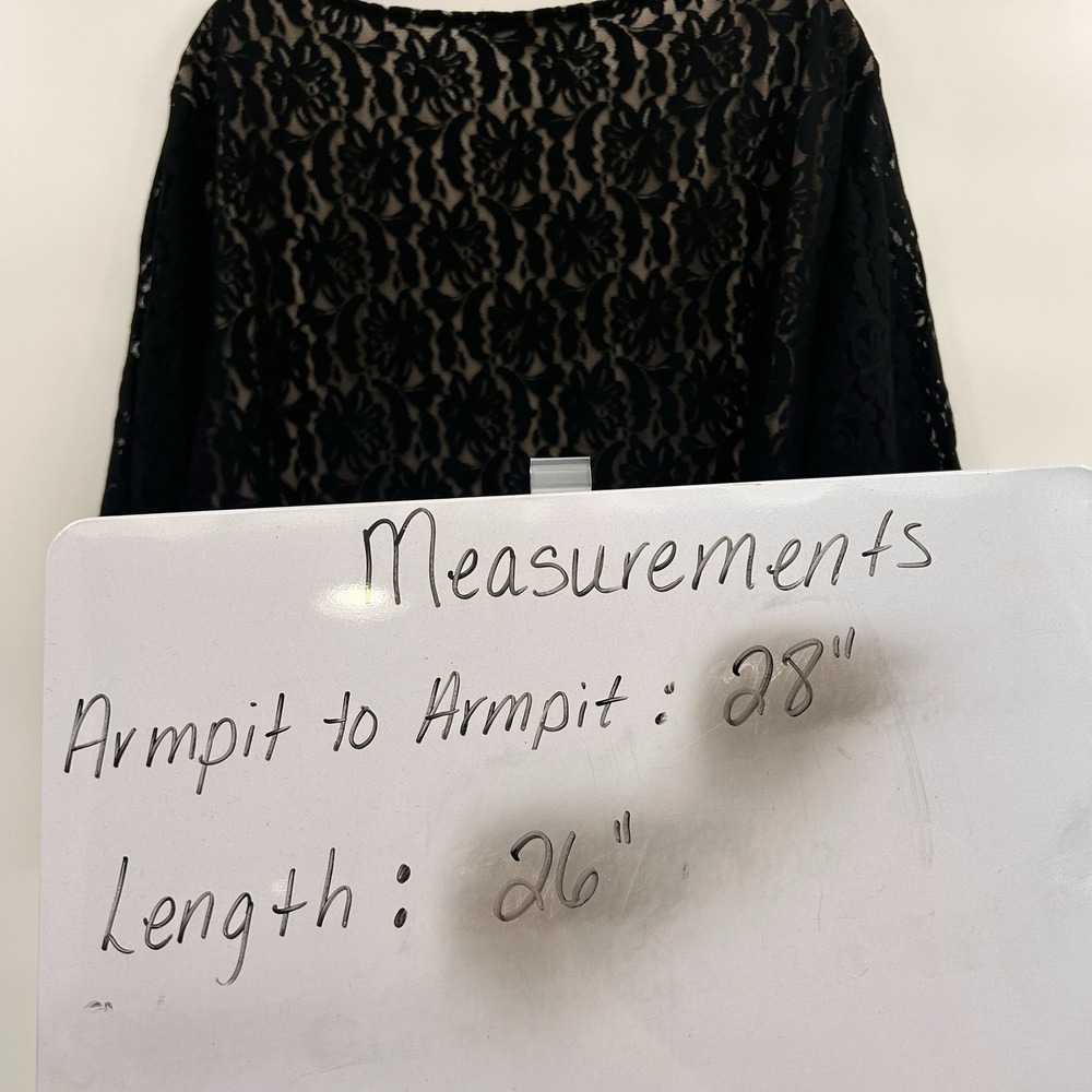 Jessica Holbrook Womens Lacey Whimsigoth Top Size 3X Black Dark Romantic Witchy - Picture 7 of 7